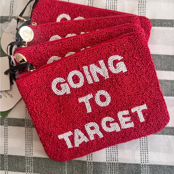 Kate Spade for Target Red Beaded Pouch - Picture 2 of 5